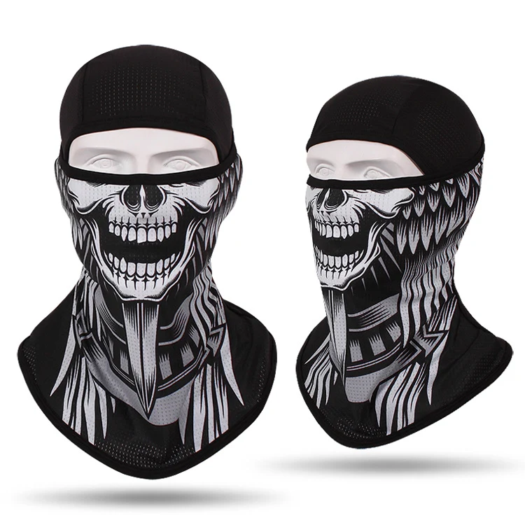 Copricapo Maschera antiterrorismo con teschio fantasma mascherato Asciugamano per il viso con protezione solare da equitazione
