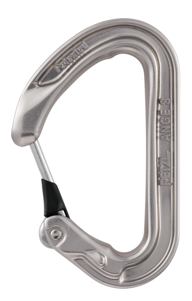 PETZL ANGE S - Moschettone compatto e ultraleggero con leva MonoFil