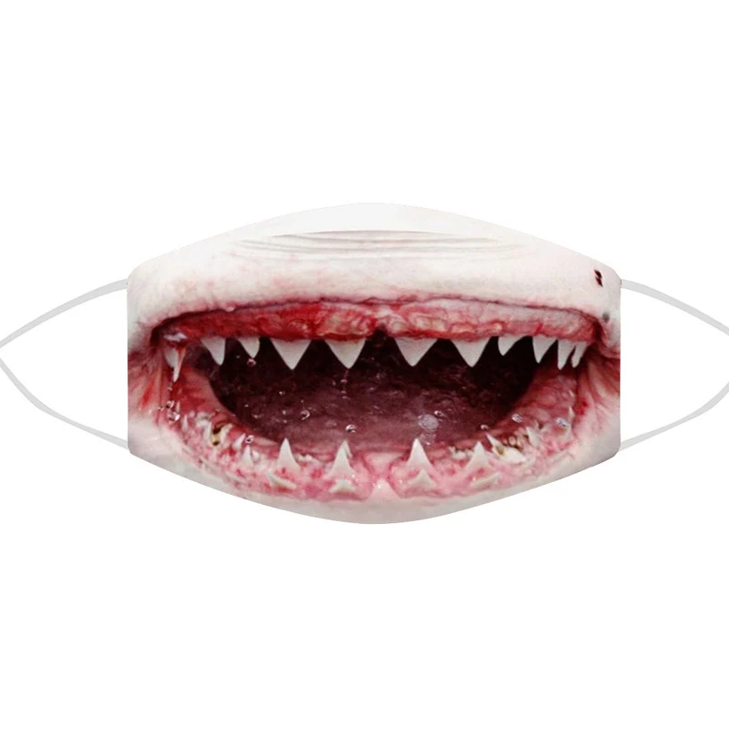 Maschera bocca di squalo Maschera di stoffa per bocca Squalo