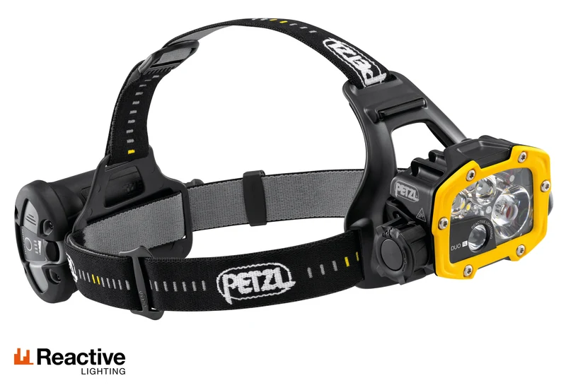 PETZL DUO RL - Lampada frontale ultrapotente, impermeabile e ricaricabile, dotata della tecnologia REACTIVE LIGHTING. 2800 lumen