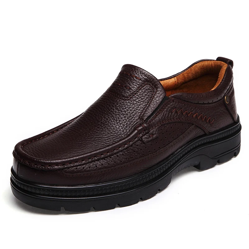 Scarpe da lavoro Stivali neri-marroni, strato superiore in pelle di vacchetta