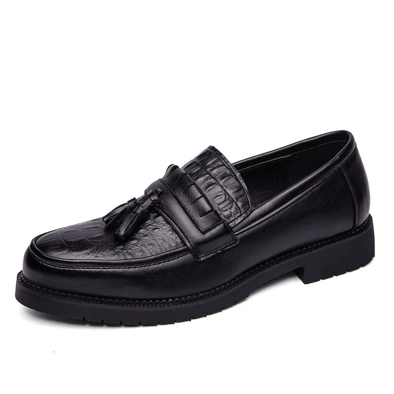 Scarpe eleganti da uomo d'affari casual solide con fondo morbido in microfibra