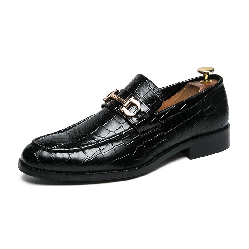 Scarpe eleganti da uomo in microfibra con fondo morbido a punta Business Casual Dress