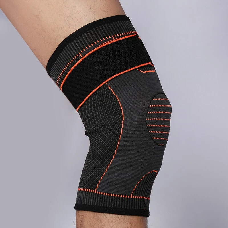 Protezione per il ginocchio Fitness Running Ciclismo Pallacanestro Calcio Supporto per il ginocchio Bretelle Ginocchiera Nylon elastico Sport Palestra Ginocchiera Fasciatura (misura libera)