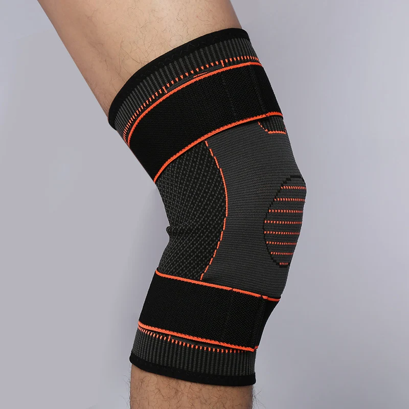 Ginocchiera da ciclismo Bretelle Supporto elastico per ginocchio Sport Compressione Ginocchiera per allenamento Pallacanestro Pallavolo Protezione (Nero)