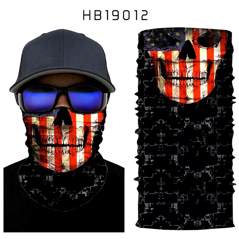 Ghetta per il collo della bandana con maschera magica senza cuciture