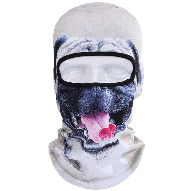 Passamontagna Moto Maschera integrale 3D Animale Gatto Cane Cappelli Casco Antivento Airsoft Paintball Snowboard Ciclismo Sci Halloween