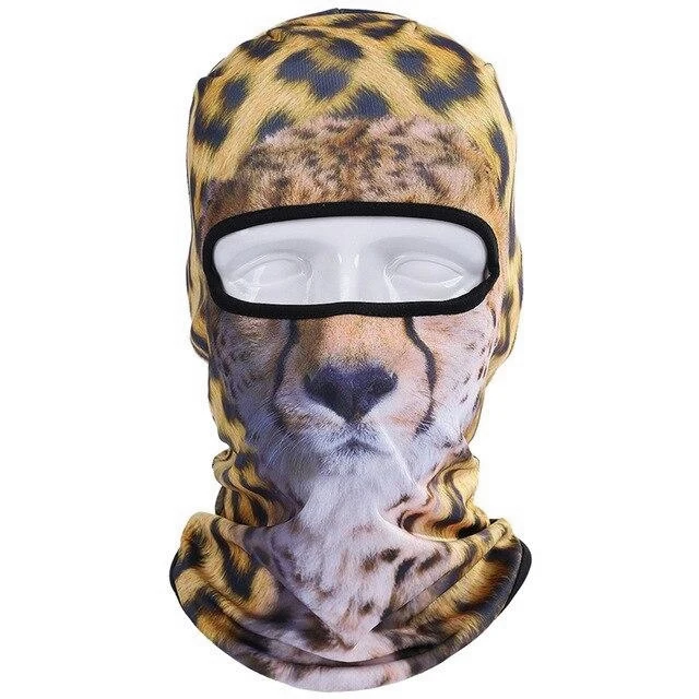 Passamontagna Moto Maschera integrale 3D Animale Gatto Cappelli per cani Casco Antivento Traspirante Airsoft Paintball Snowboard Ciclismo Sci