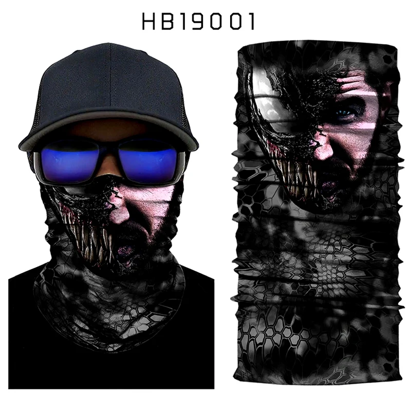 Magic Neck Face Mask Scheletro fantasma da corsa motociclistica