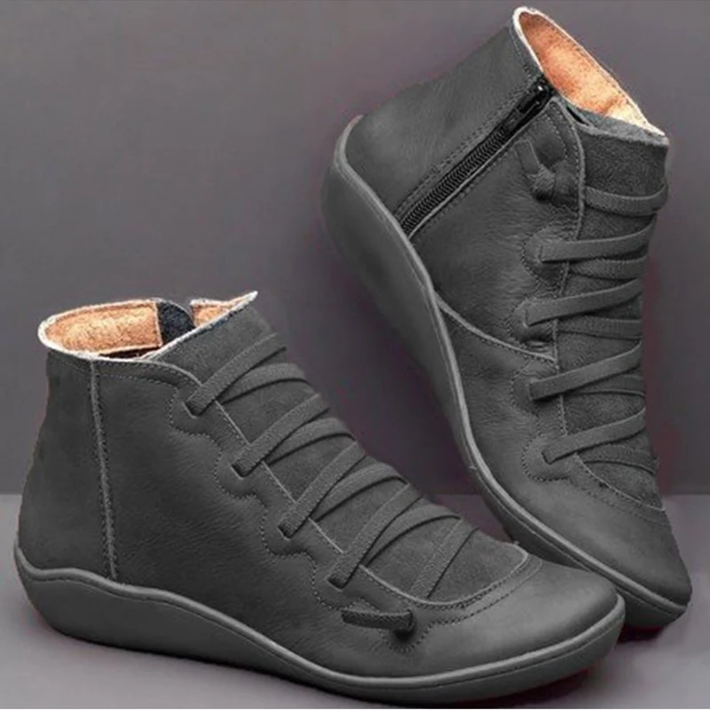 Muck Boots Donna Winter Cross Strappy Vintage Punk Boots Flat