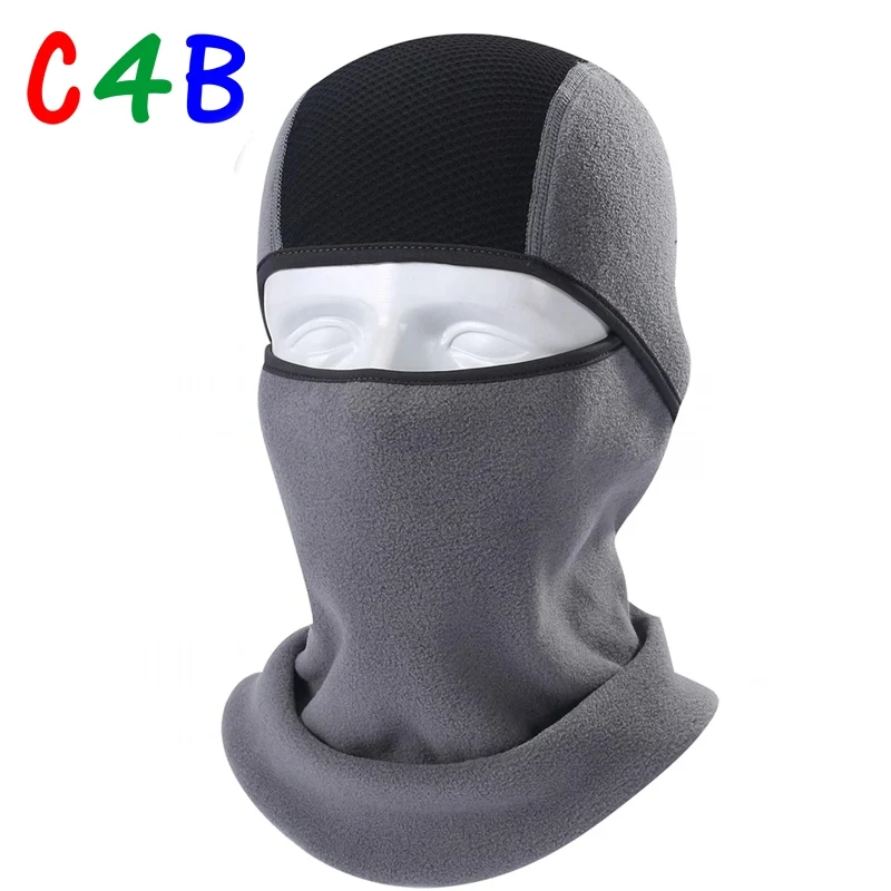 Passamontagna invernale in pile termico Maschera a pieno facciale Scaldamuscoli Cappuccio da ciclismo per motociclista Fodera sportiva da sci Bici da bicicletta Cappello da snowboard