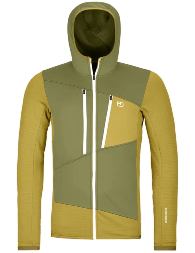 Ortovox fleece grid hoodie uomo